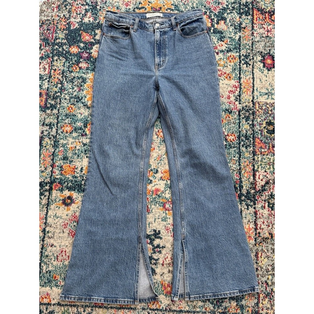 Abercrombie & Fitch The Vintage Flare High Rise Jean Size 29/8R Split Hem Preppy
